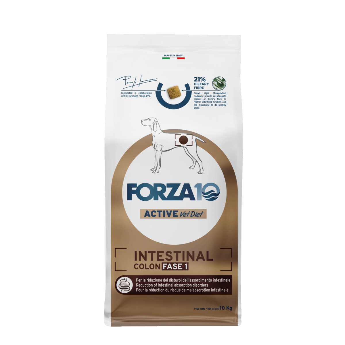 Forza10 Karma sucha dla psa FORZA10 Intestinal Colon Fase 1, 10 kg.