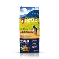 Karma sucha dla psa ONTARIO Adult Medium Lamb & Rice 12 kg