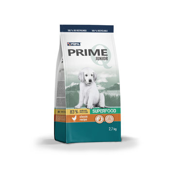 Karma sucha dla psa PUPIL FOODS Prime Quality Junior, bogata w kurczaka z ryżem, 2,7 kg - PUPIL Foods