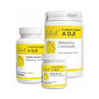 Karma uzupełniająca dla psów DOLFOS Dolvit Fosforan wapnia AD3E, 90 tabl.