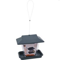Karmnik dla ptaków z daszkiem, wiszący, zielony Pets Collection
