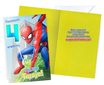 Karnet DHS-006 Urodziny 4 (Spider-Man) - Kukartka