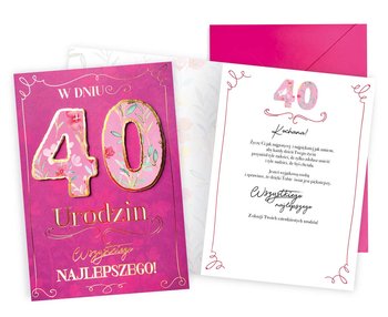 Karnet DKP-021 Urodziny 40-latki (cyfry) - Kukartka