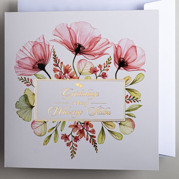 Karnet kwiatowy ślubny S-0318