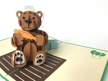 Karnet na każdą okazję 3D, Pluszowy miś na rybach