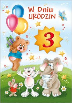 Karnet okolicznościowy, 3 urodzinki, DZ 28 - Czachorowski