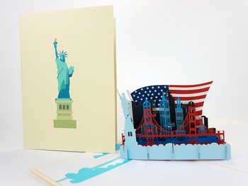 Karnet okolicznościowy 3D, Kolorowy krajobraz Stanów Zjednoczonych - GrandGift