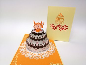 Karnet okolicznościowy 3D, Niezwykły tort urodzinowy - GrandGift