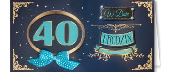 Karnet okolicznościowy, 40 urodziny, EZ 148 - ENZO