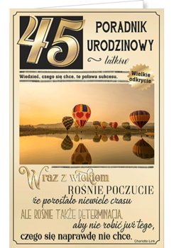 Karnet okolicznościowy, 45 urodziny, U 75 - AB Card