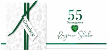 Karnet okolicznościowy, 55 rocznica ślubu - szmaragdowa, KPAS 65 - Armin Style