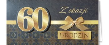 Karnet okolicznościowy, 60 urodziny, EZ 160 - ENZO