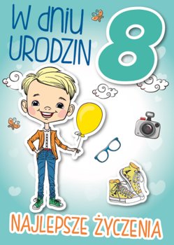 Karnet okolicznościowy, 8 urodziny, GM482 - Armin Style