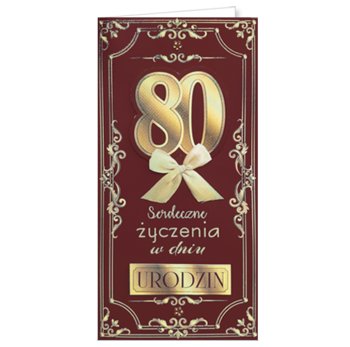 Karnet okolicznościowy, 80 urodziny, EZ 168 - ENZO