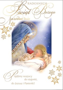 Karnet okolicznościowy, Boże Narodzenie, Matka Boska - Passion Cards