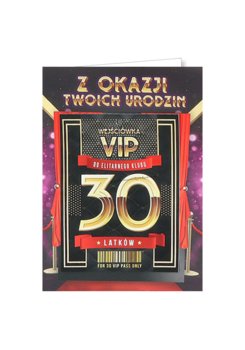 Karnet okolicznościowy na 30 urodziny dla koleżanki, VIP 4 - yeku