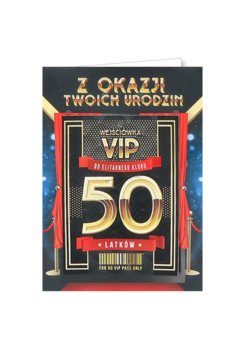 Karnet okolicznościowy na 50 urodziny dla mężczyzny, VIP 7 - yeku