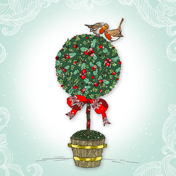 Karnet okolicznościowy Swarovski, Boże Narodzenie, drzewko - Clear Creations