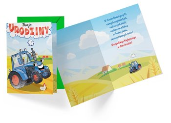 Karnet Pr-407 Urodziny Dziecięce (traktor) - Kukartka