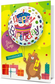 Karnet urodzinowy, Miś z balonem