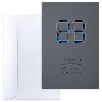 Karnet urodzinowy, szary - Forum Design Cards