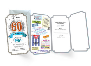 Karnet Urodziny 60 (cyfry, roczniki) 2021 - Kukartka