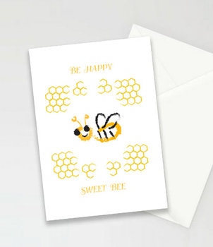 Karnety okolicznościowe z pszczółką, 10 sztuk
