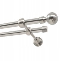 Karnisz metalowy podwójny 16 mm 380 cm bez kółek