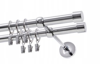 Karnisz podwójny Ø19 mm chrom 440 cm - Inny producent