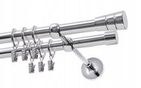 Karnisz podwójny Ø19 mm chrom 160 cm