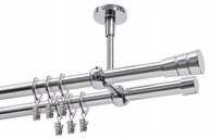 Karnisz podwójny Ø19 mm chrom 320 cm
