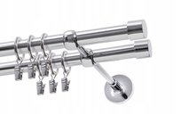 Karnisz podwójny Ø19 mm chrom 420 cm