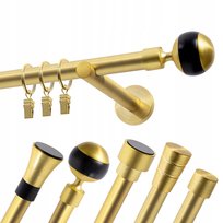 Karnisz pojedynczy Ø19 mm mosiądz satyna 160 cm