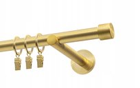 Karnisz pojedynczy Ø19 mm mosiądz satyna 280 cm