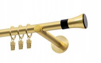 Karnisz pojedynczy Ø19 mm mosiądz satyna 300 cm