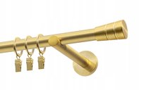 Karnisz pojedynczy Ø19 mm mosiądz satyna 540 cm