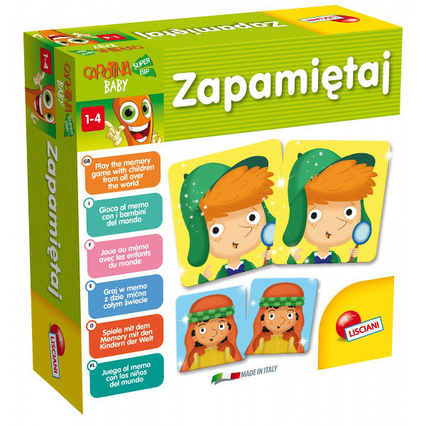 Karotka Baby Zapamiętaj, gra edukacyjna, Lisciani