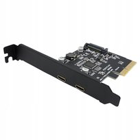 Karta adapter do komputera PCI PCIe 2X na USB C 3.1 Gen2 10Gbps 2-portowa