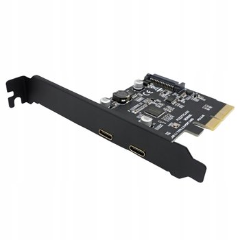 Karta adapter do komputera PCI PCIe 2X na USB C 3.1 Gen2 10Gbps 2-portowa - ELECTRONICA 4U