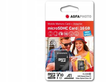 Karta Agfa Micro Sdhc 16gb 90mb/s U1 V10 + Adapter - AGFAPHOTO