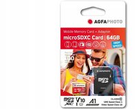 Karta Agfa Micro Sdxc 64gb 100mb/s U1 V10 +adapter AGFAPHOTO