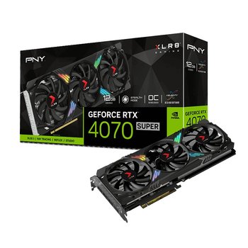 Karta graficzna GeForce RTX 4070 SUPER 12GB XLR8 GAMING VERTO VCG4070S12TFXXPB1-O - PNY