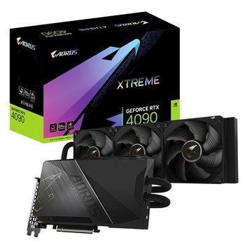 Karta graficzna GeForce RTX 4090 Xtreme Water Force 24GB GDDR6X 384bit 3DP/HDMI GV-N4090AORUSX W-24GD - Gigabyte