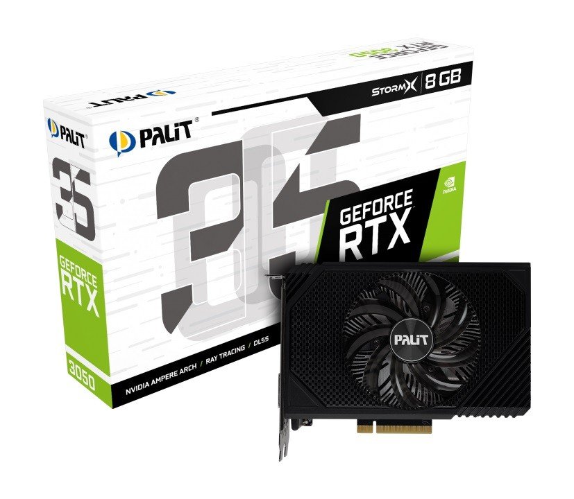 Karta graficzna PALIT GeForce RTX 3050 StormX, 8 GB GDDR6, 128-bit, PCI ...