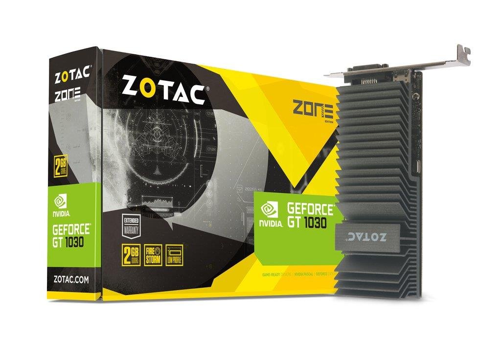 Karta graficzna ZOTAC GeForce GT 1030 ZONE Edition Low Profile, 2 GB GDDR5, PCI Express