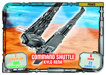 Karta LEGO Star Wars TCC 217 Command Shuttle Kylo Rena