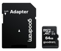 Karta pamięci 64GB microSDXC+adapter class10 UHS-1 U1 GOODRAM M1AA-0640R12