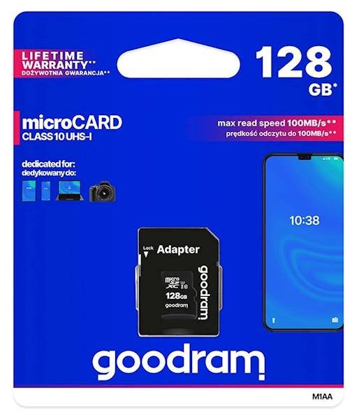 KARTA PAMIĘCI GOODRAM | micro SD | 128GB
