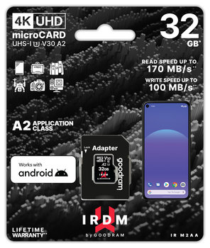 Karta pamięci GOODRAM microSDHC, IR-M2AA  A2, UHS-1, U3, V30 32GB + adapter  - GoodRam