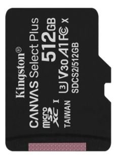 Karta pamięci KINGSTON Canvas Select Plus, microSDXC, 512 GB + adapter SD - Kingston